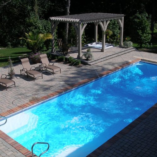 The Luxor Deep is a remarkable fiberglass swimming pool that offers a bold 7' 10" deep end & long body. It's a great swimming pool for lap swimmers & divers alike. Bring the Luxor Deep into your home for a large and enjoyable outdoor swim space!