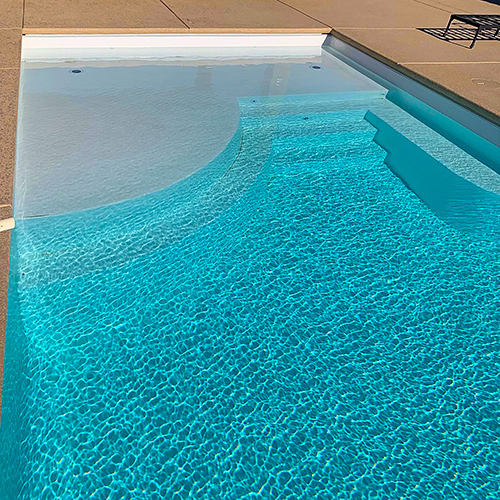 fiberglass zero entry pool