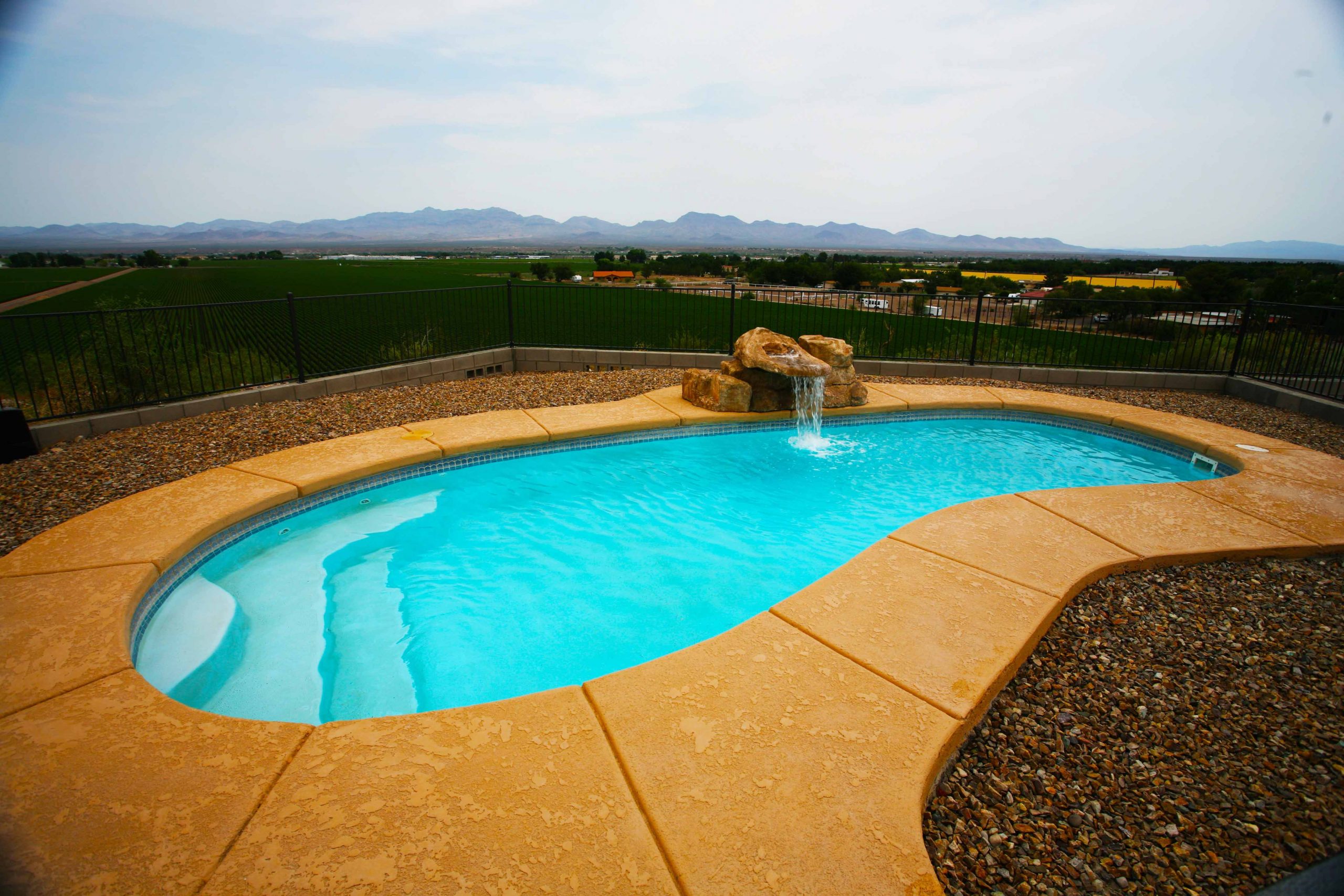 fiberglass pool with deep end