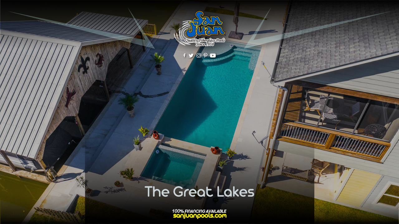 The Great Lakes is an elegant fiberglass swimming pool designed to be both modern and cutting edge.