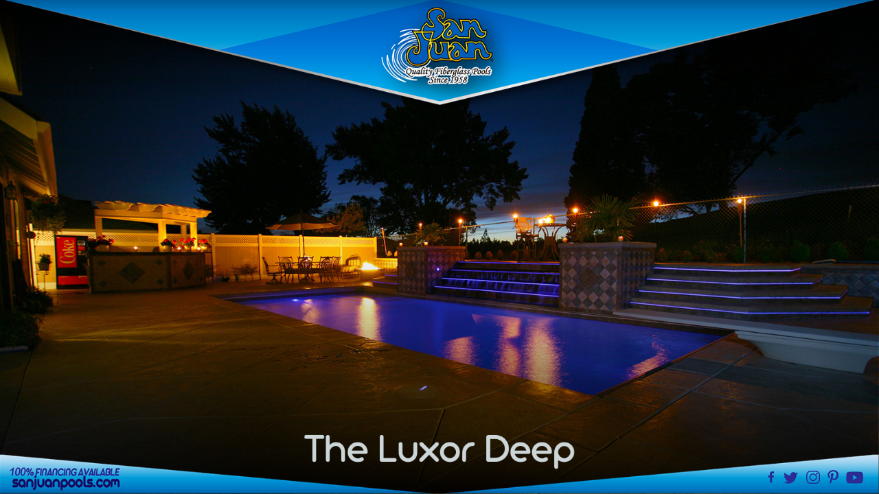 luxor deep fiberglass pool