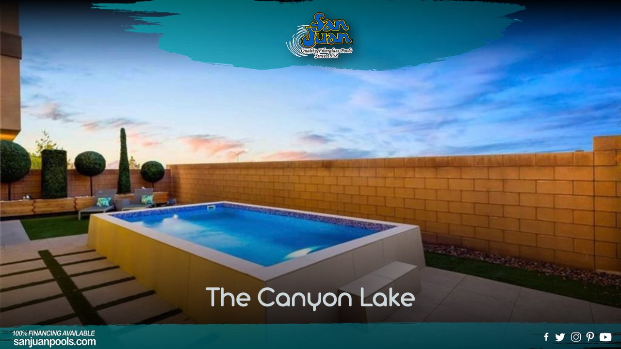 The Canyon Lake is a very unique fiberglass pool.