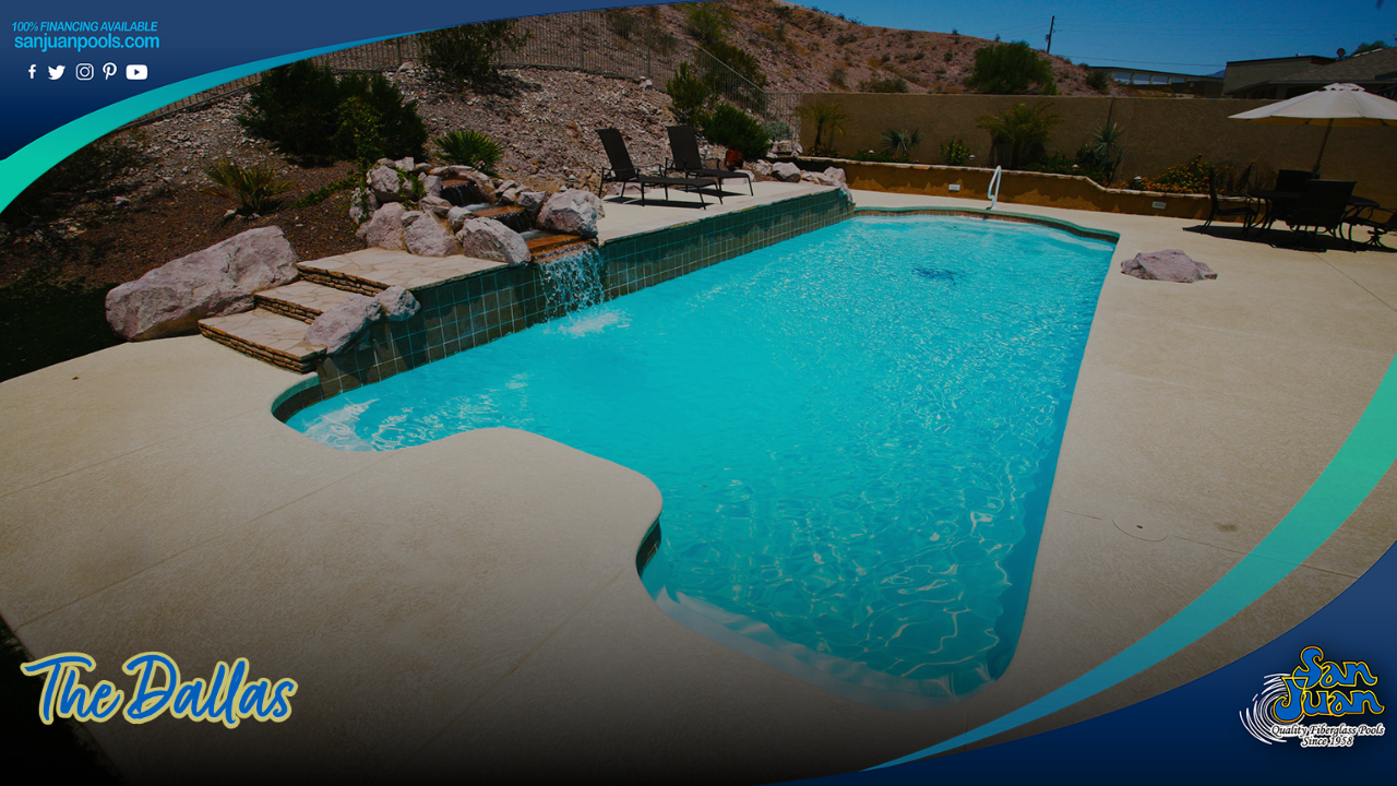 fiberglass pool with deep end