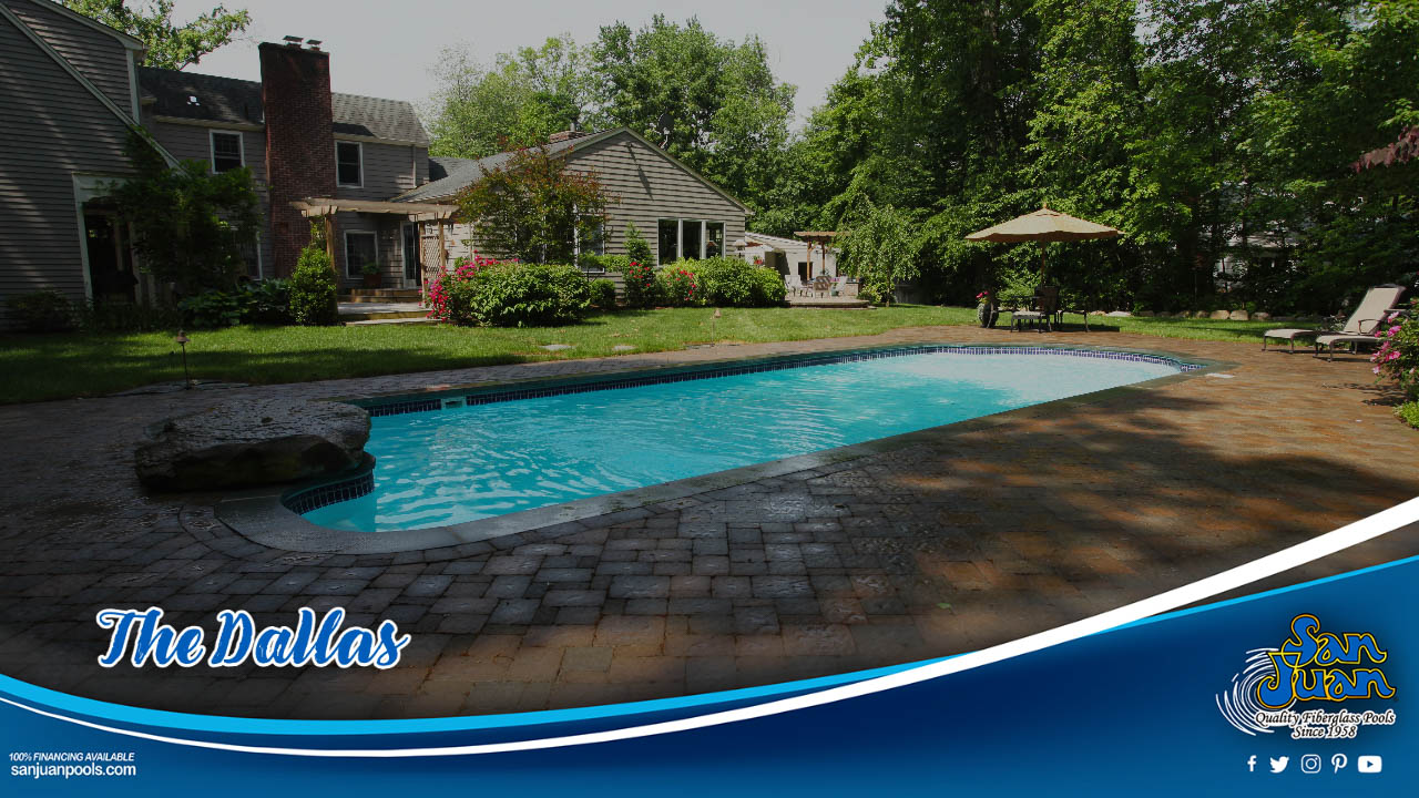 The Dallas is joining our classification of “Big Boy” fiberglass swimming pools
