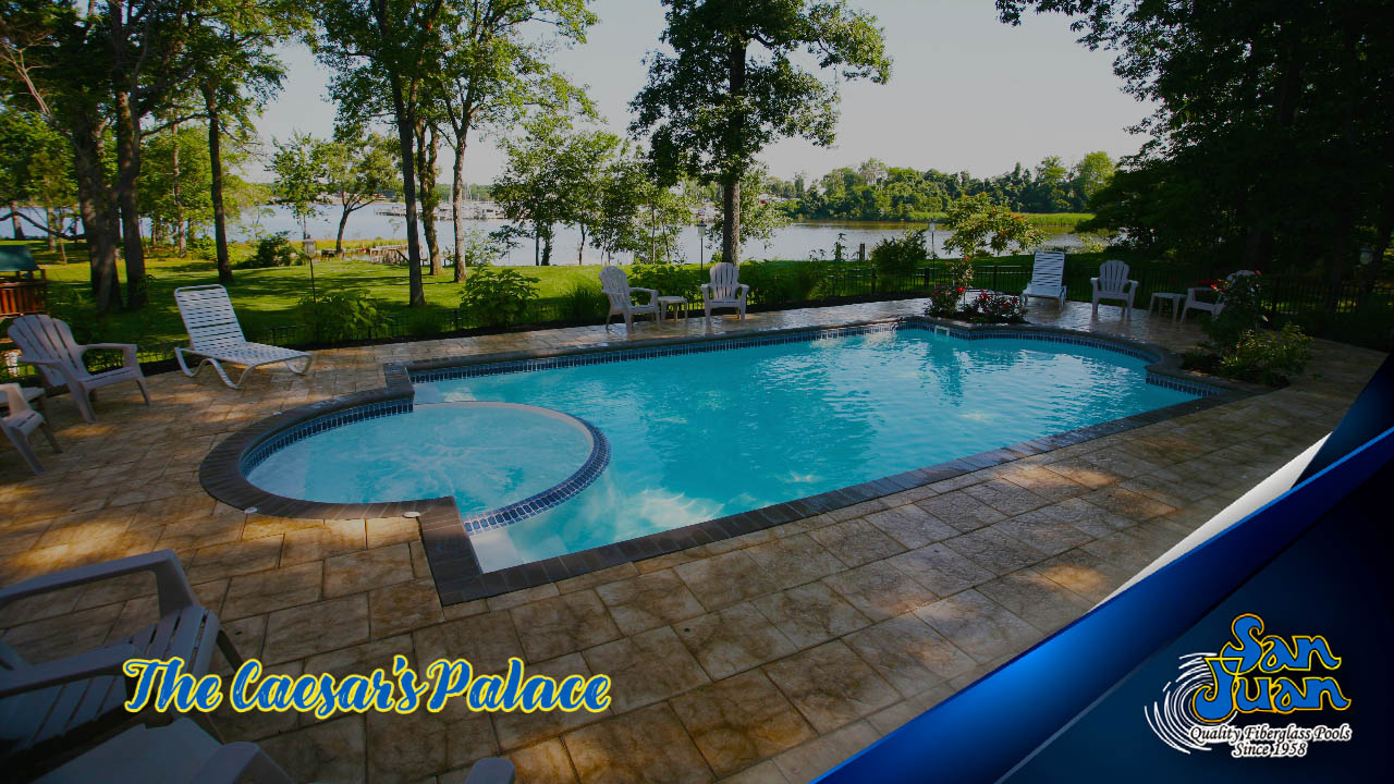 Our Caesar’s Palace is an award winner in our fiberglass pools lineup!