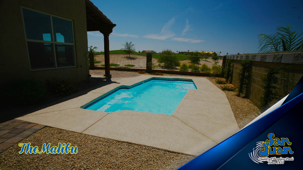 San Juan Pools | Malibu - Unique & Compact Fiberglass Pool Shape