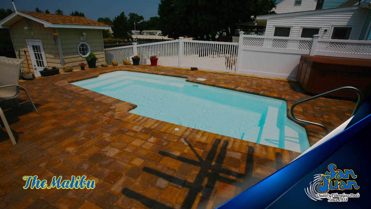 San Juan Pools | Malibu - Unique & Compact Fiberglass Pool Shape