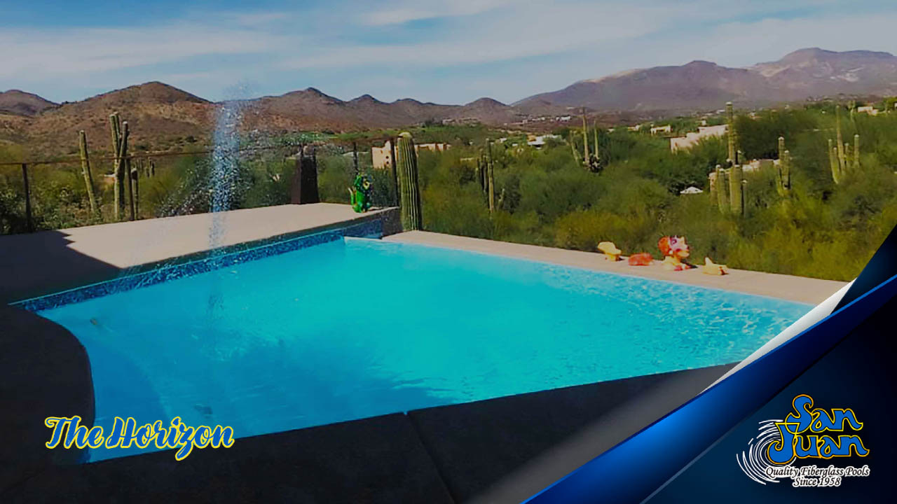 The Horizon – A Curved Fiberglass Pool with Modern Shape