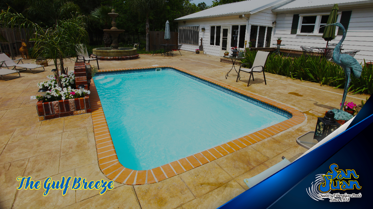 The Gulf Breeze – A Shallow Flat Bottom Rectangle Pool