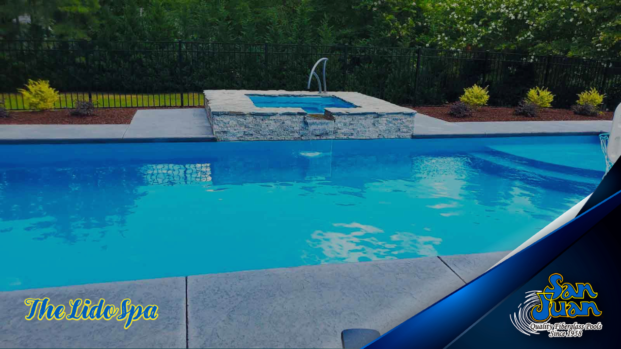 The Lido Spa - A Square Fiberglass Spa with Flat Bottom