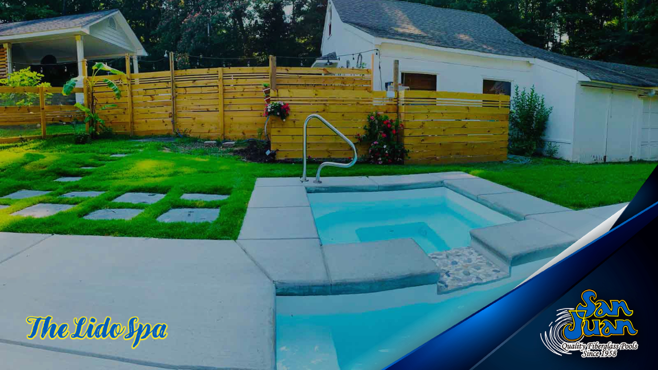 The Lido Spa - A Square Fiberglass Spa with Flat Bottom