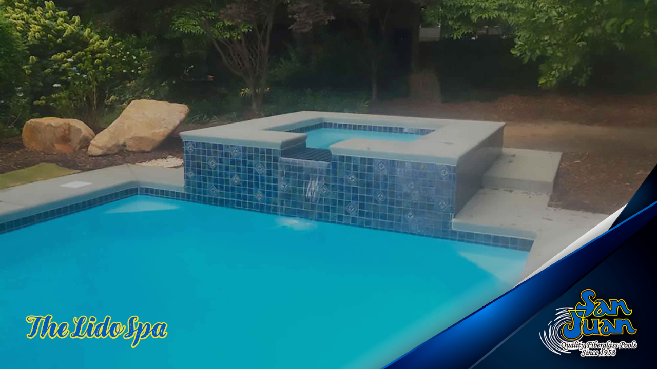 The Lido Spa - A Square Fiberglass Spa with Flat Bottom