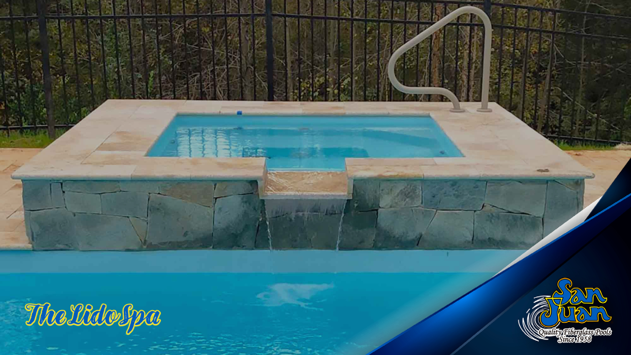 The Lido Spa - A Square Fiberglass Spa with Flat Bottom