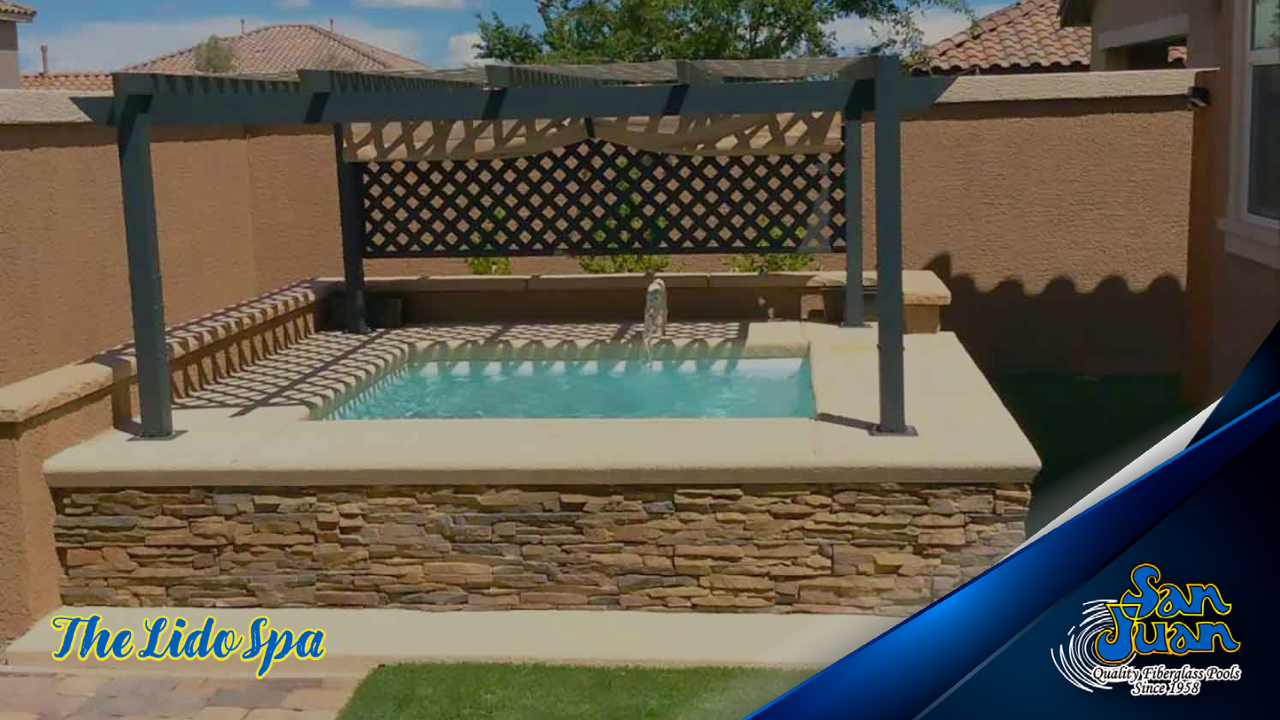 The Lido Spa - A Square Fiberglass Spa with Flat Bottom