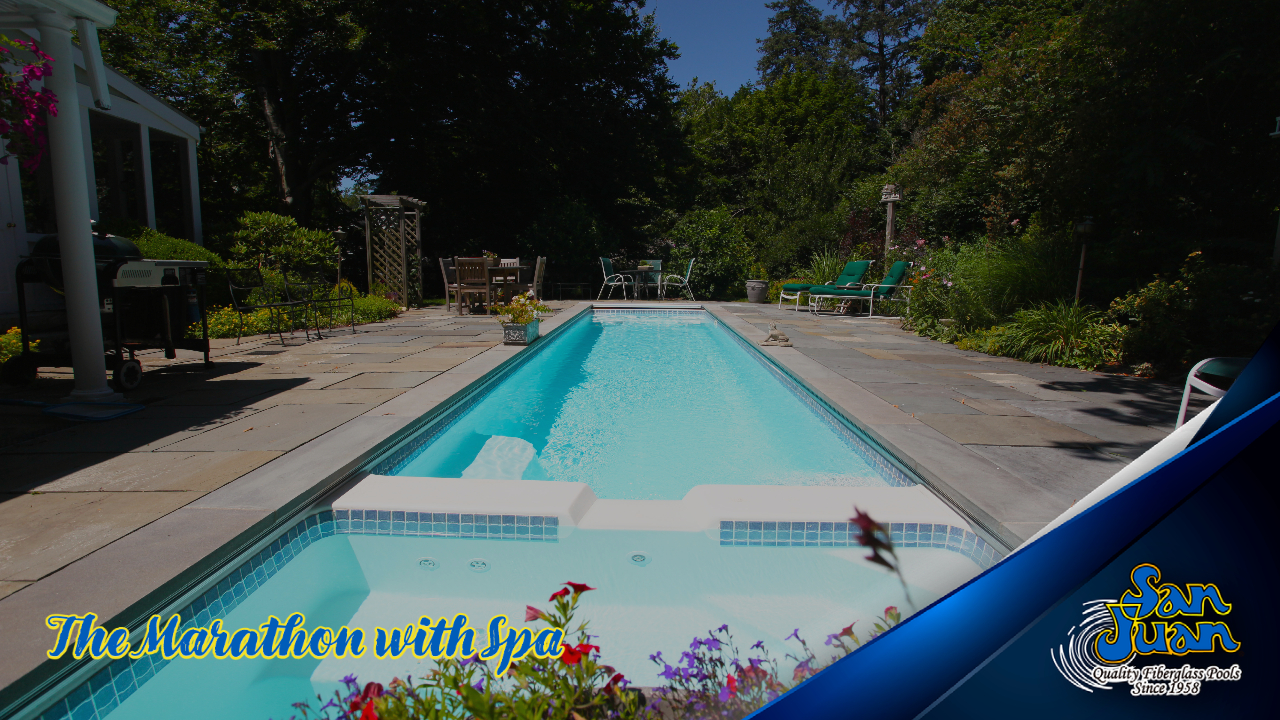 The Marathon with Spa – Our Rectangular Lap Swimming Pool