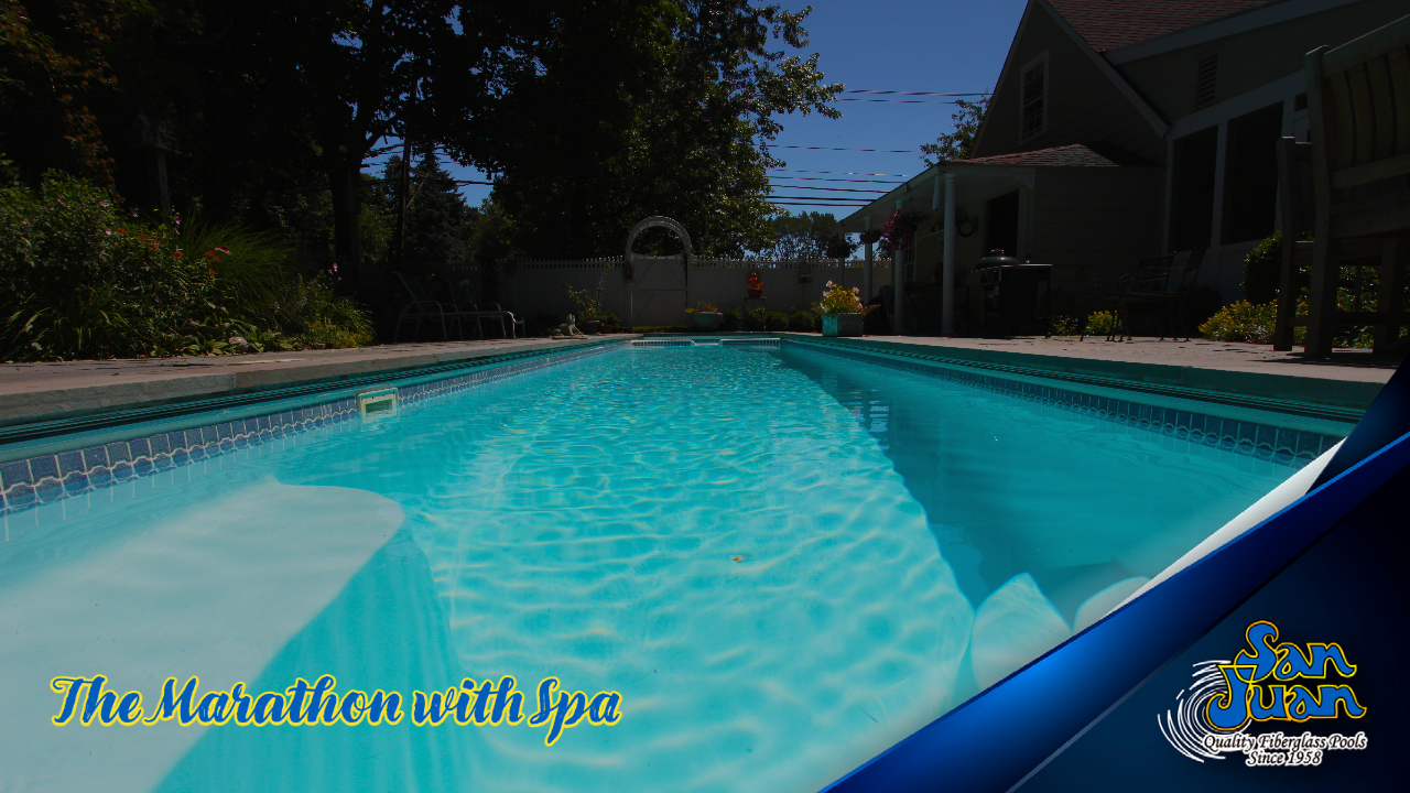 The Marathon with Spa – Our Rectangular Lap Swimming Pool