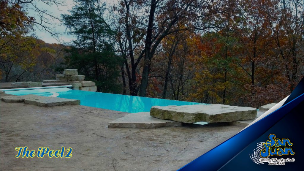 The iPool 2 – A Modern Fiberglass Pool with Tanning Ledges & Attached Spa