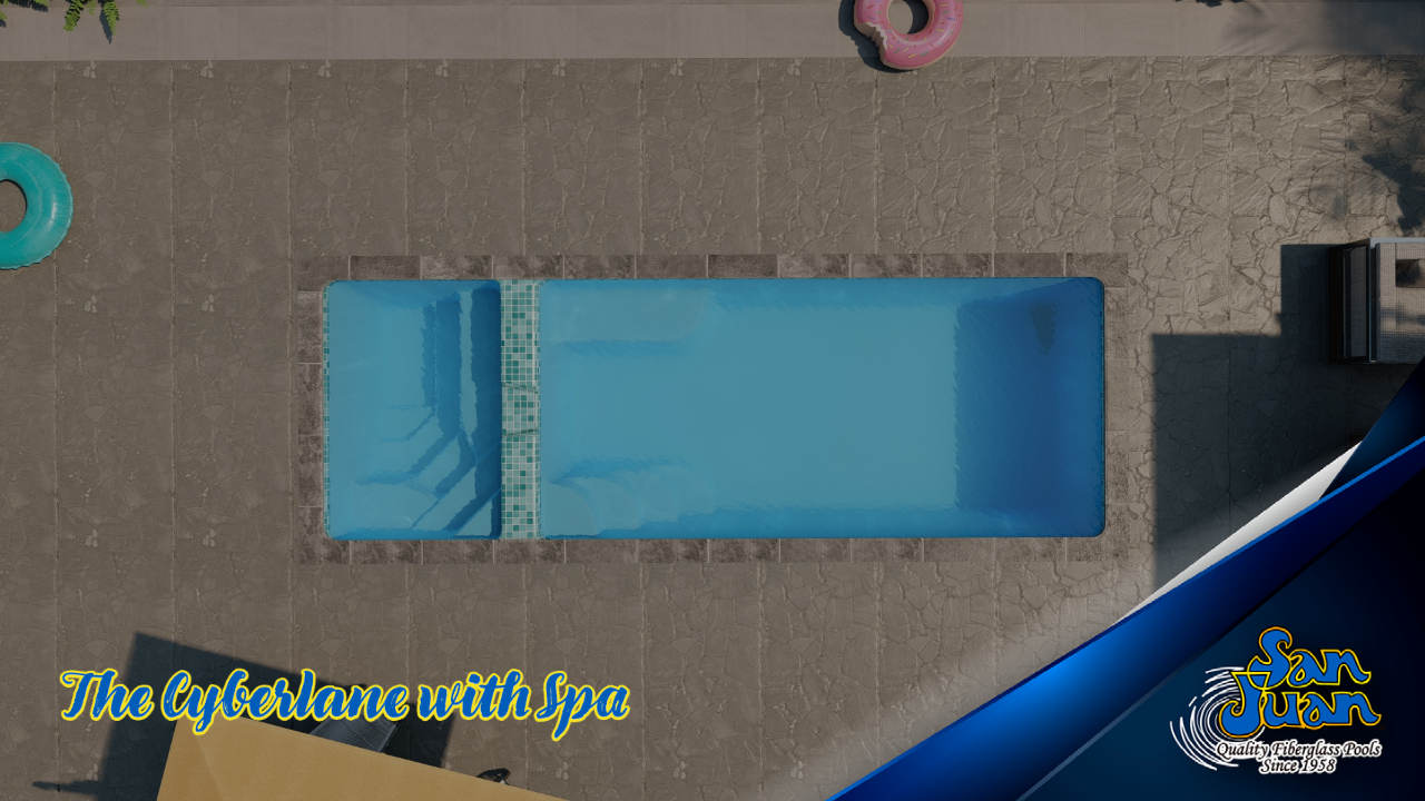 The Cyberlane – A Rectangular Pool Shape with Attached Spa