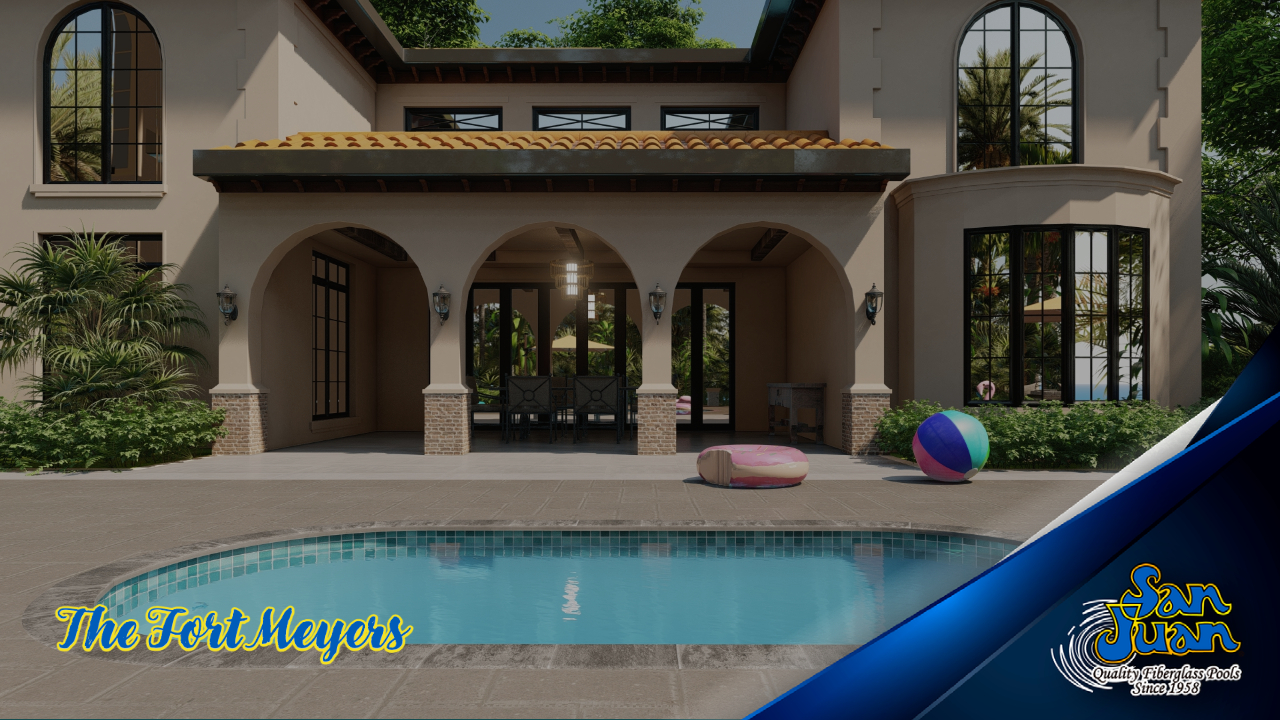 The Fort Meyers – A Small Oval, Flat Bottom Fiberglass Pool