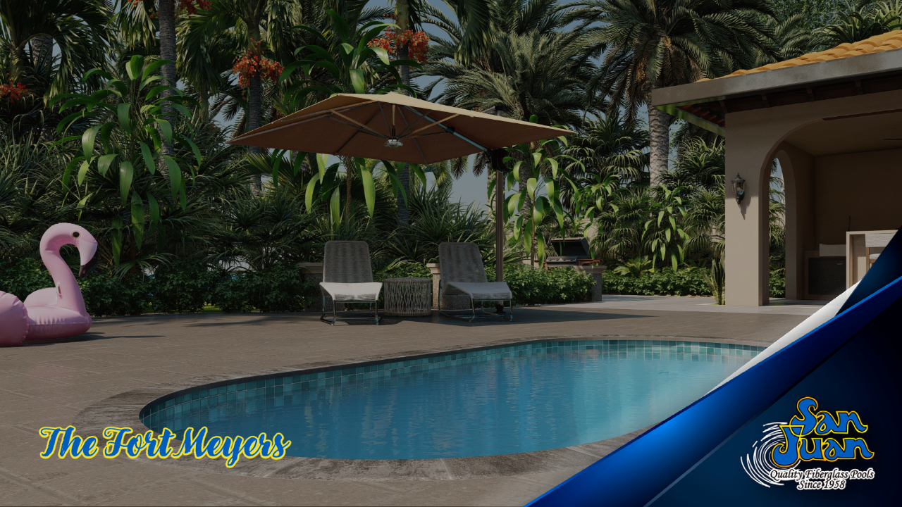 The Fort Meyers – A Small Oval, Flat Bottom Fiberglass Pool