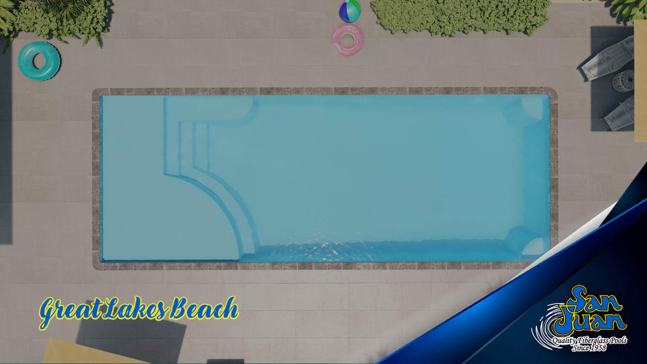 The Great Lakes Beach – A New Rectangle Beach Entry Pool