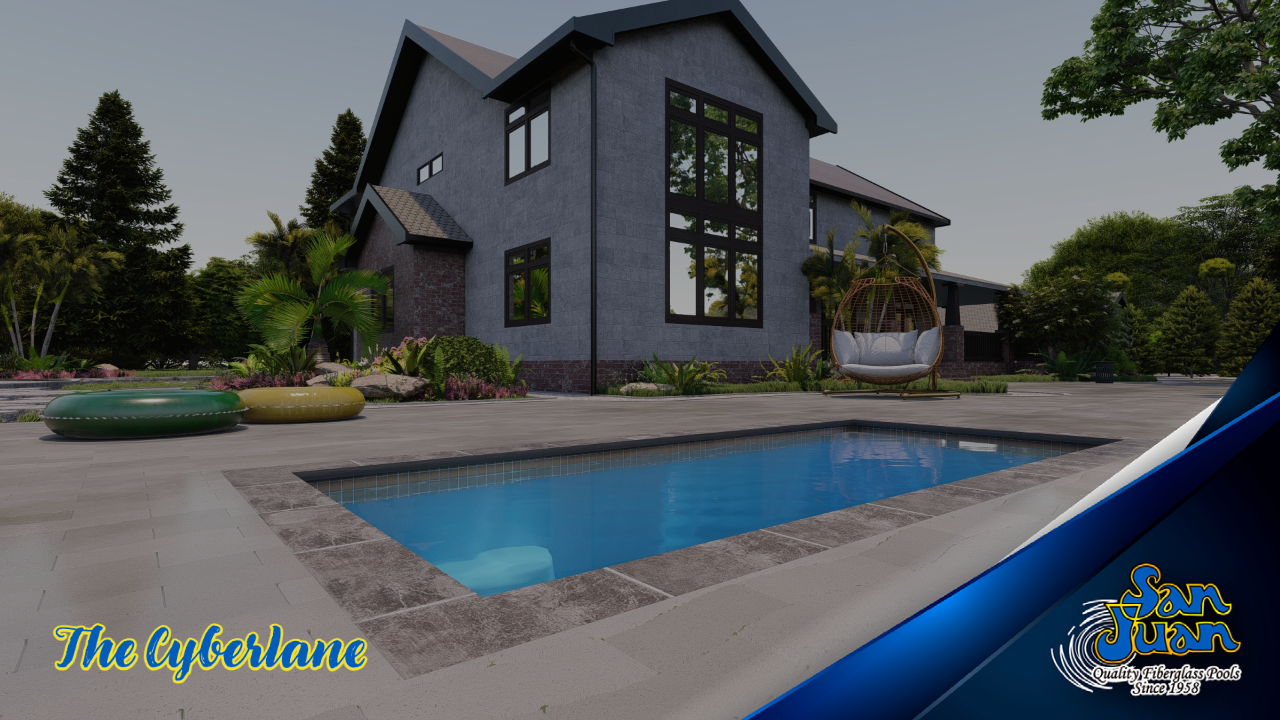 The Cyberlane - Modern Pool Shape with Flat Bottom