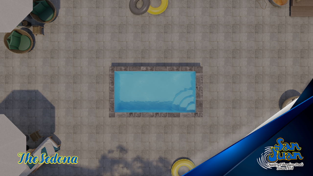 The Sedona – A Raised Fiberglass Swimming Pool